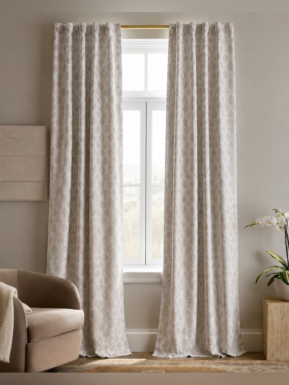 Tahari Velvet Curtains - 2 Panels